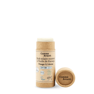 Stick solaire visage & lèvres en carton SPF50 sans parfum