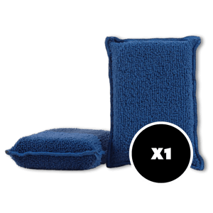 Eponge salle de bain lavable bleue