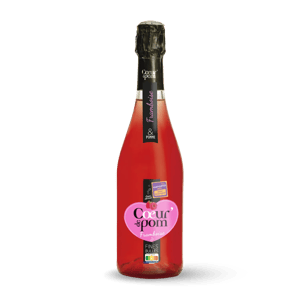 Jus de pomme framboise pétillant