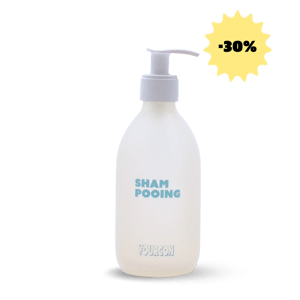 Flacon shampooing vide & rechargeable en verre protégé