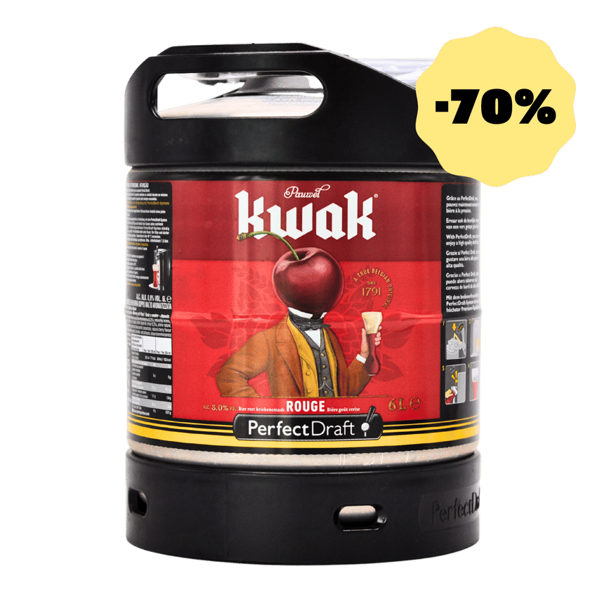 Fût 6L PerfectDraft Kwak Rouge DDM 05/2024 -70%