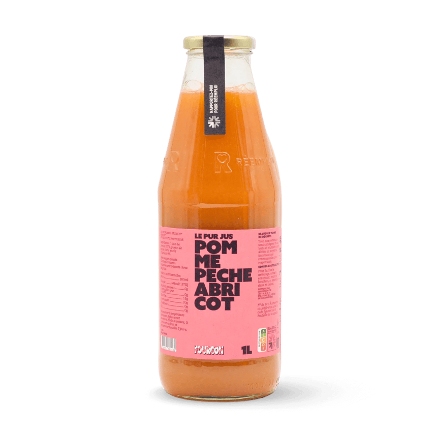 Pur jus pomme pêche abricot