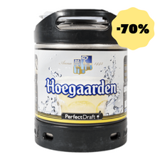 Fût 6L PerfectDraft Hoegaarden Blanche 4,9% DDM Juin 21 -70%