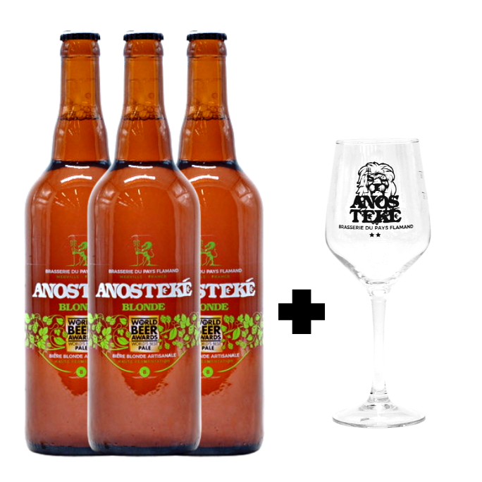 3 Anosteke blondes + un verre offert