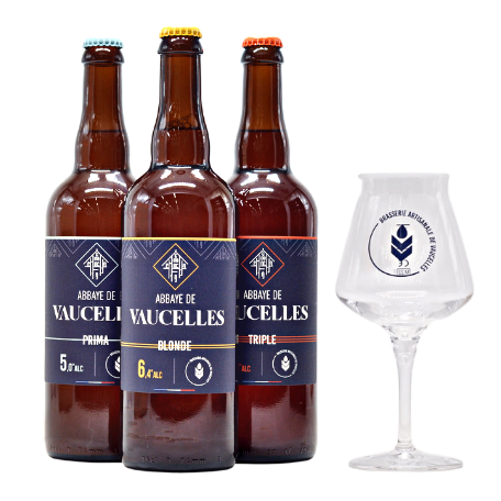 3 Bières Abbaye Vaucelles + 1 verre offert