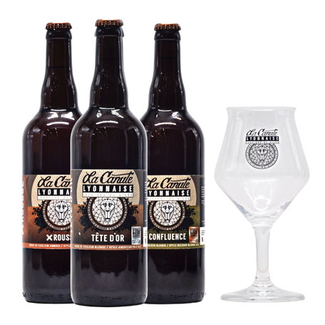 Pack 3 Bières Canute Lyonnaise + 1 verre offert