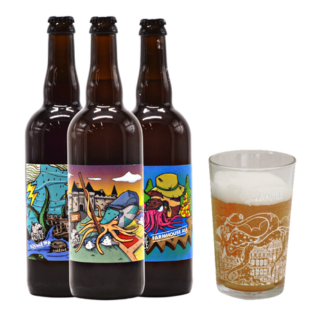 Pack 3 Bières Nautile Bio + 1 verre offert
