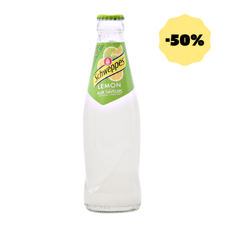 Schweppes Citron 25cl DDM 21/03/23 -50%