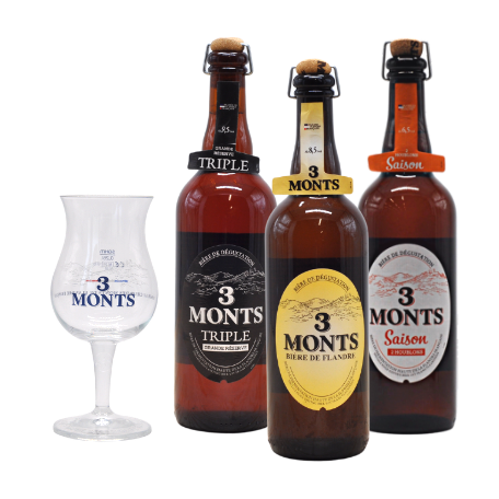 Pack 3 Monts Blonde, Triple et Saison + Verre offert