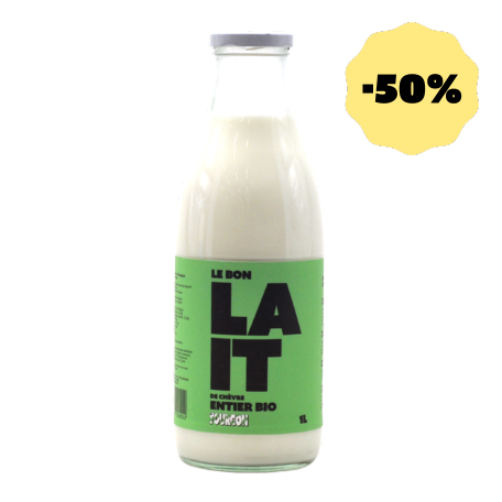 Lait de Chèvre Entier Bio -50% DDM 20/07/23