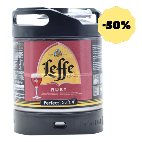 Fût 6L PerfectDraft Leffe Ruby DDM 08/2023 -50%