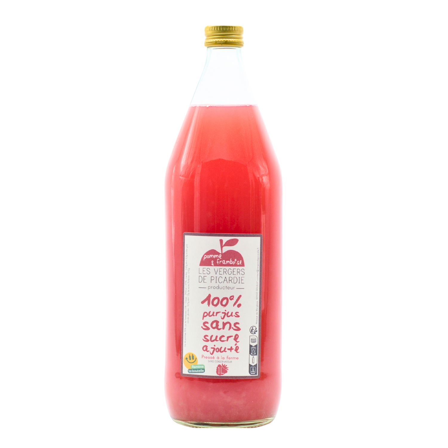 Jus de pomme framboise