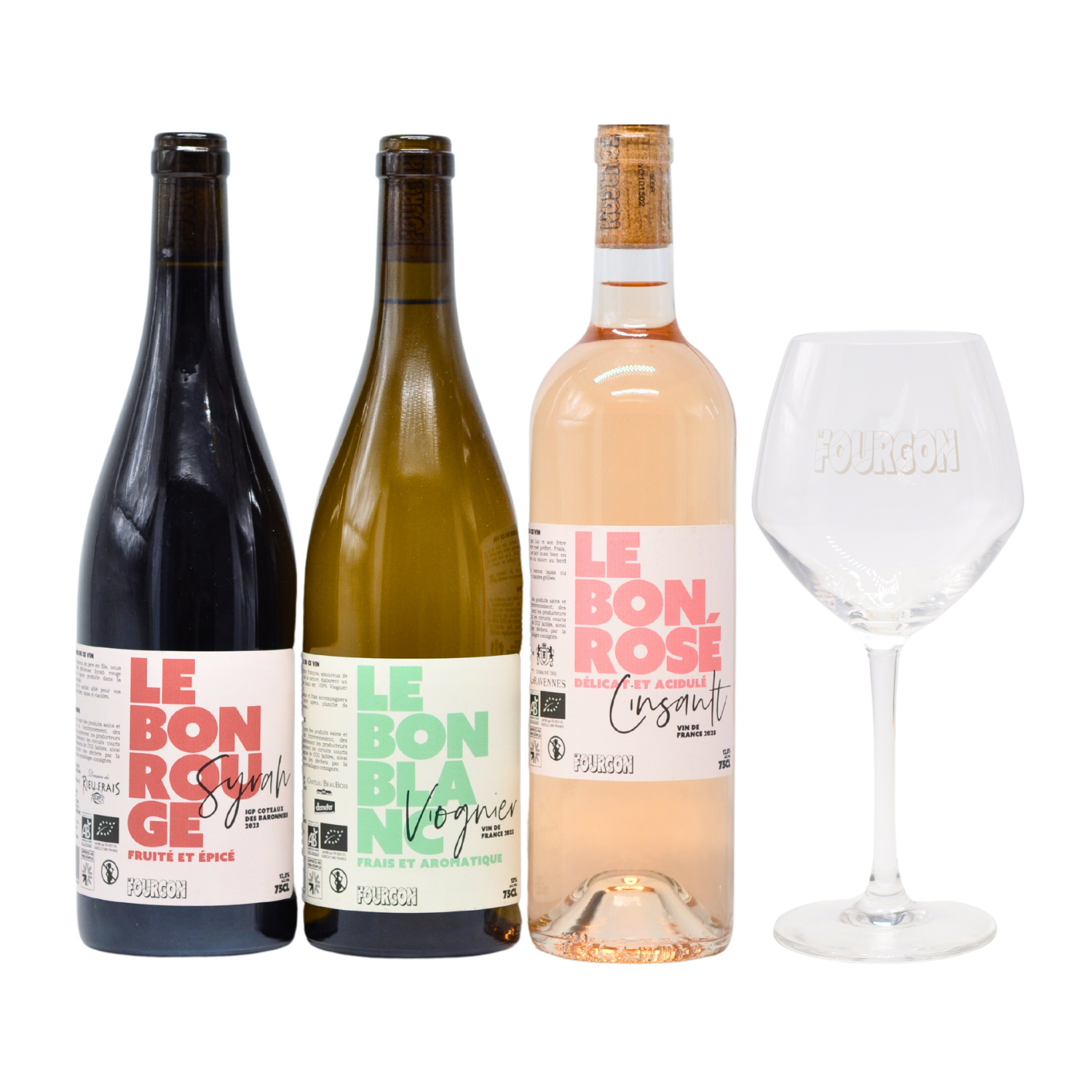 Pack Découverte Vins Le Fourgon + Verre de dégustation offert