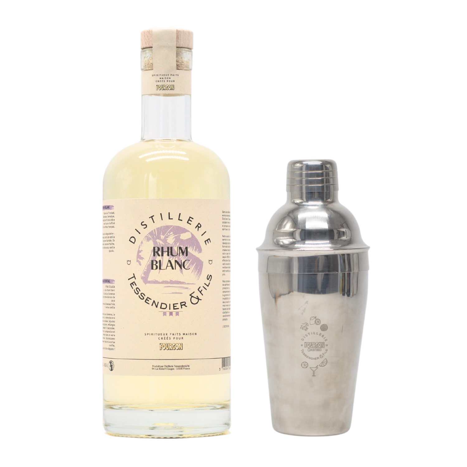 Rhum Blanc + Shaker gravé offert