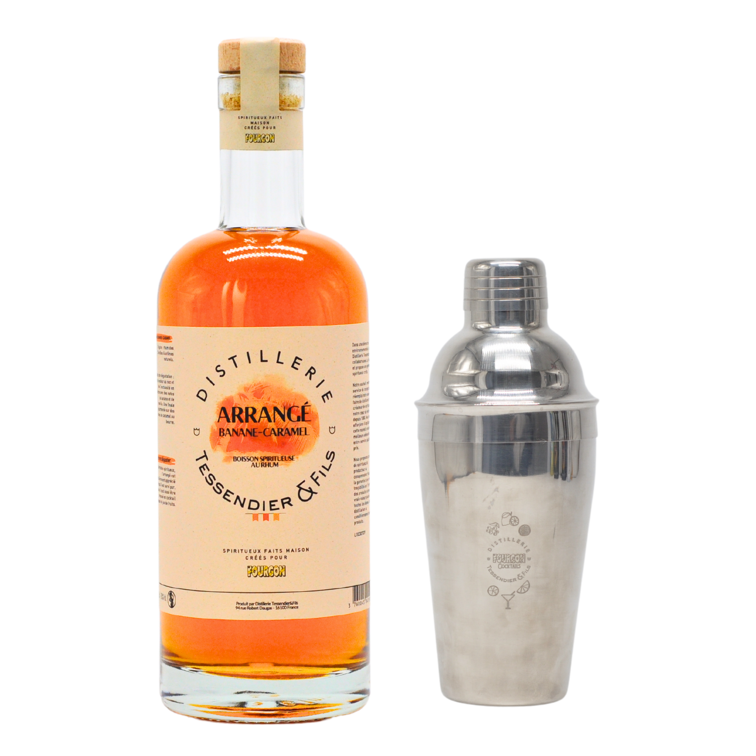 Rhum arrangé banane caramel + Shaker gravé offert