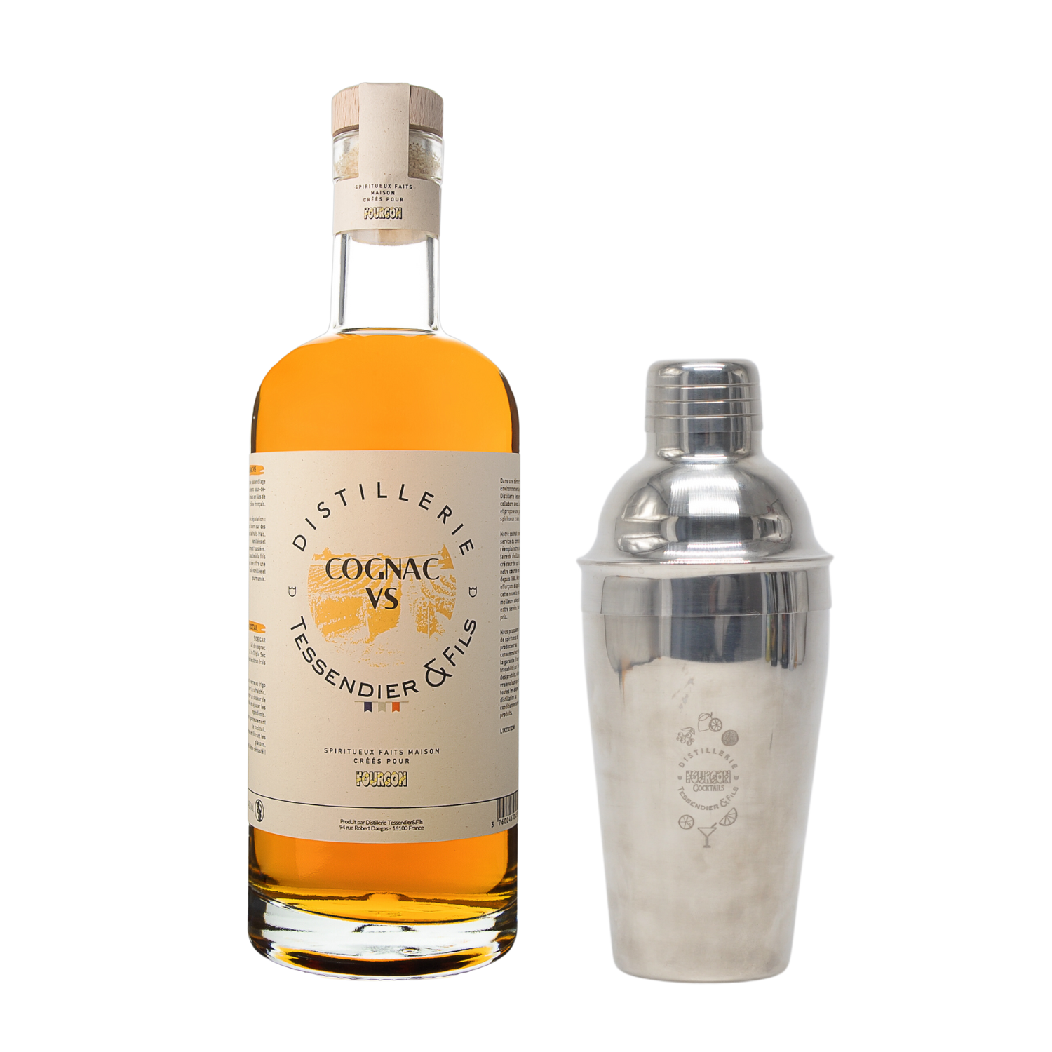 Cognac VS + Shaker gravé offert