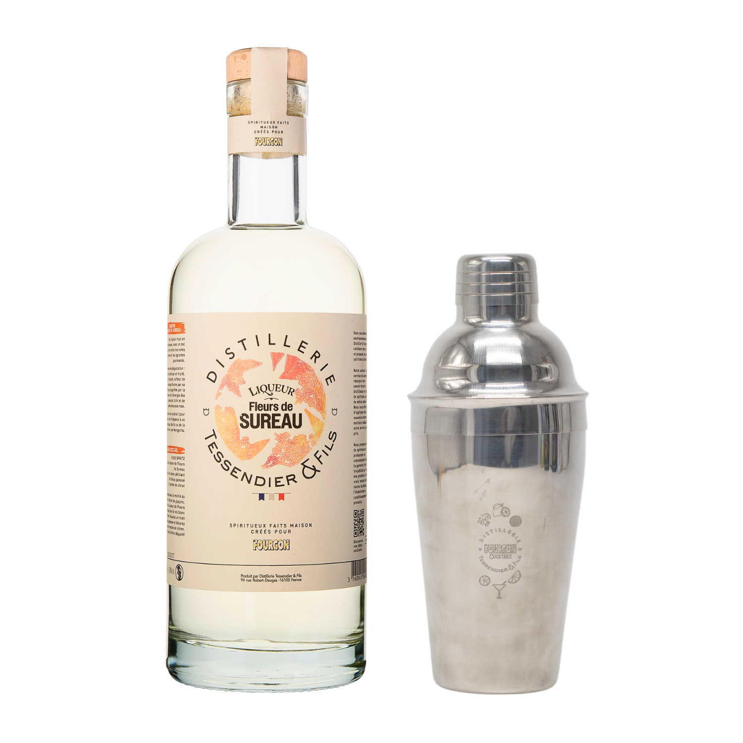 Liqueur Fleur de Sureau + Shaker gravé offert