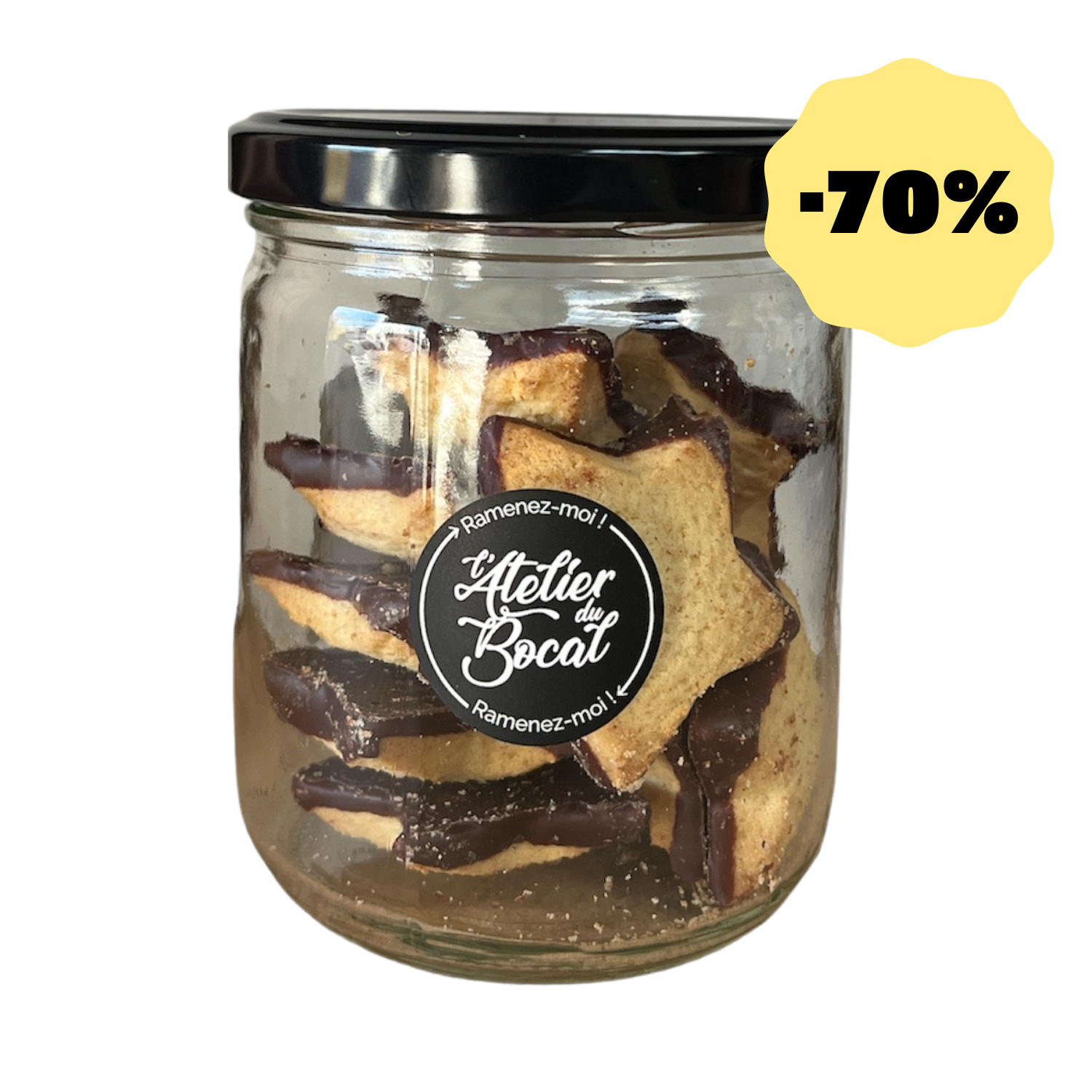 Etoile chocolat noir et orange DDM 04/2024 -70%