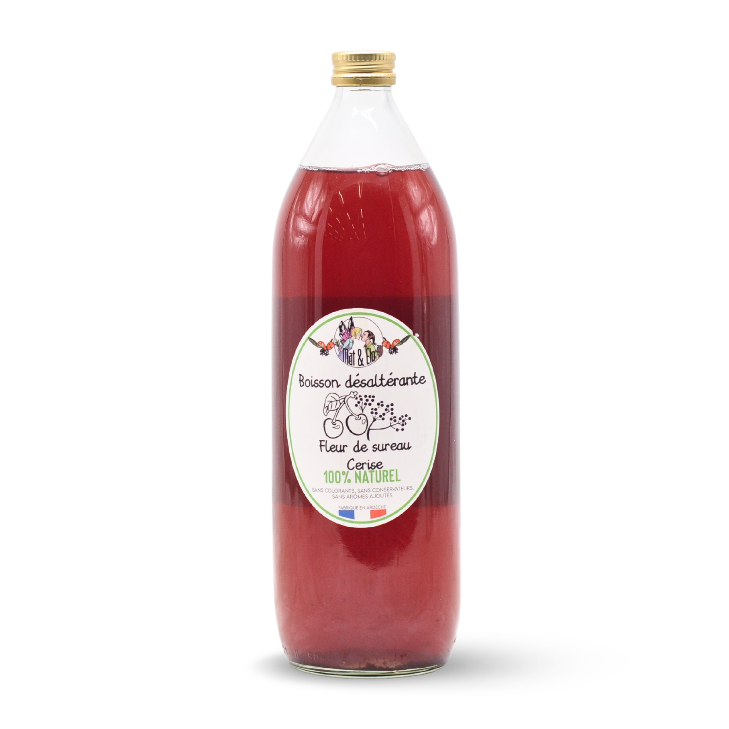 Boisson désaltérante Fleur de sureau et cerise