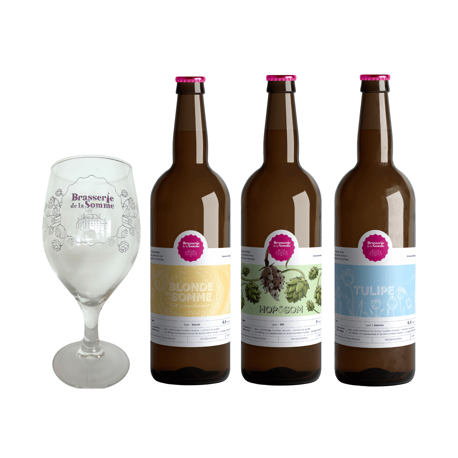 Pack Blonde en Somme, Tulipe et Hoposom + Verre Offert