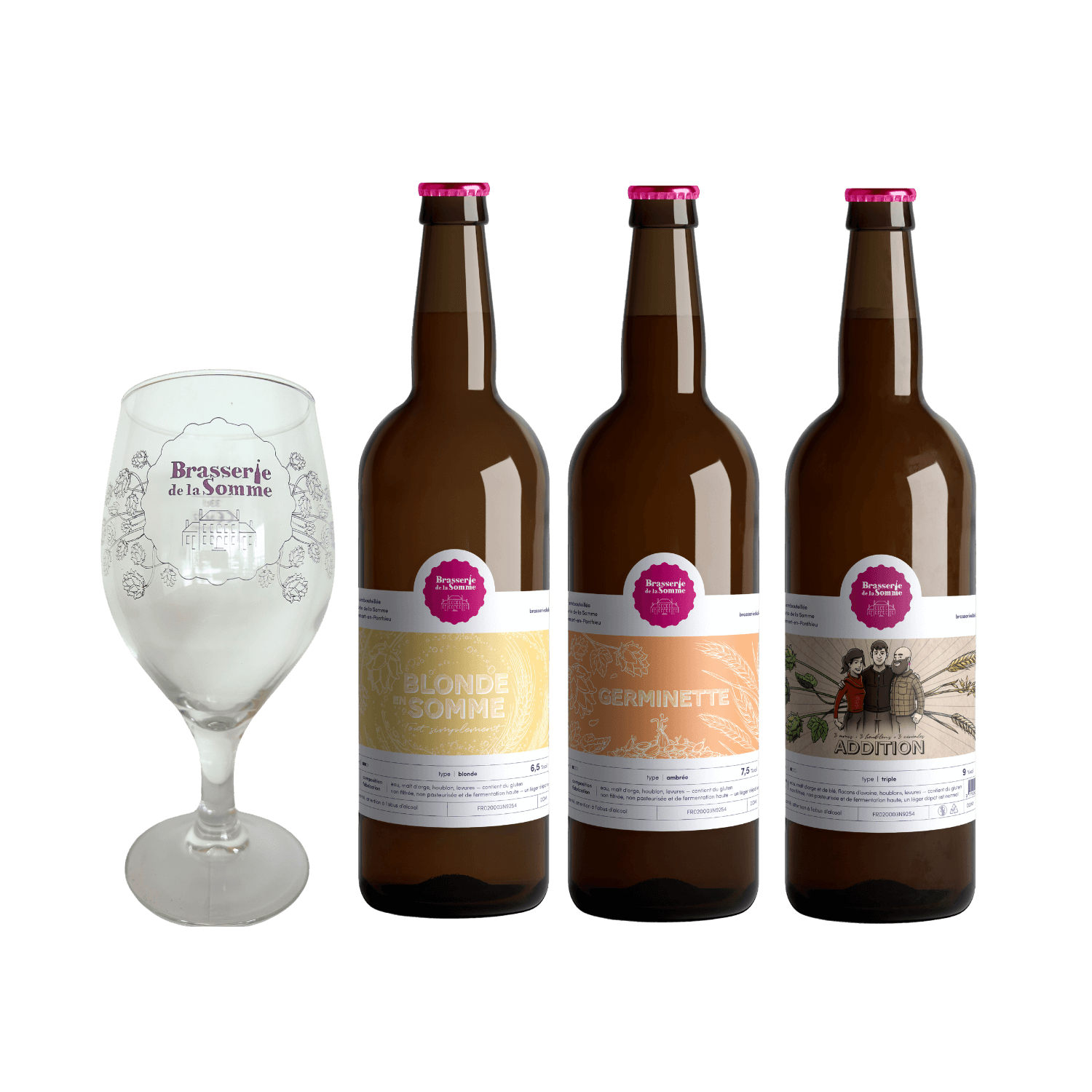 Pack Blonde en Somme, Addition et Germinette + Verre Offert