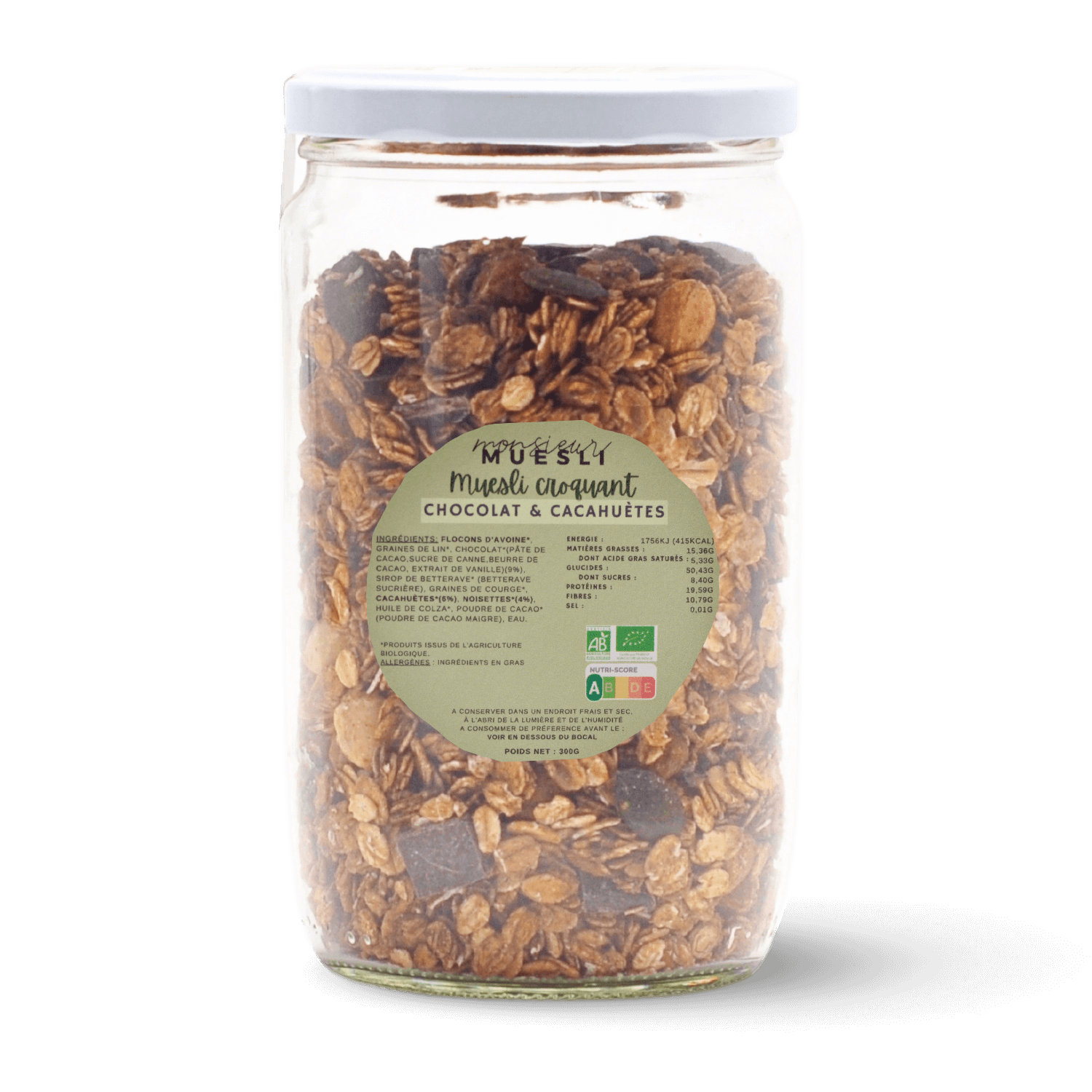 Muesli chocolat noisette cacahuètes