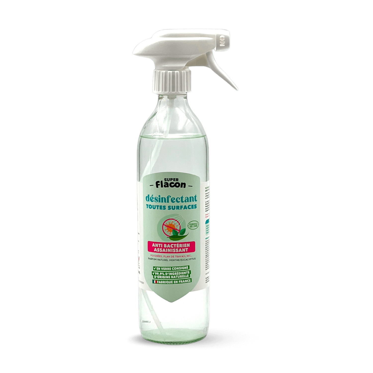 Spray désinfectant sanitaires, poignées de porte & réfrigérateur
