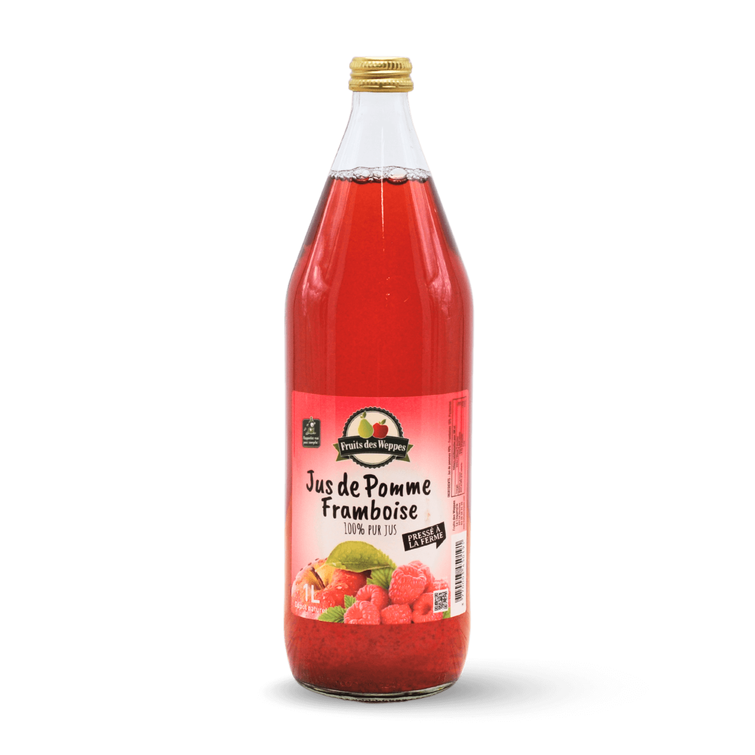 Jus de pomme framboise