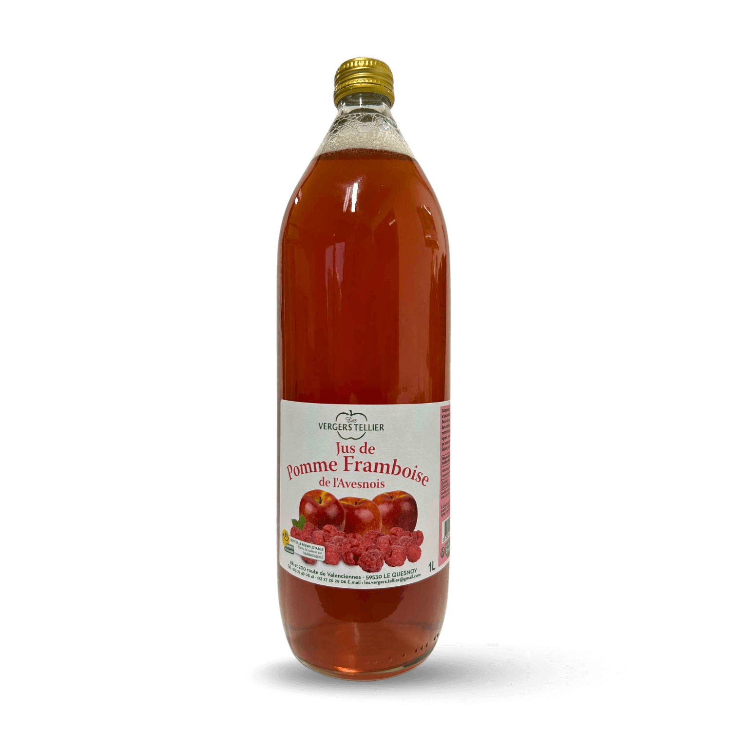 Jus de pomme framboise