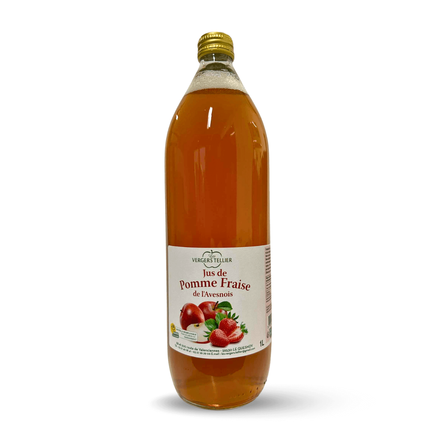 Jus de pomme fraise