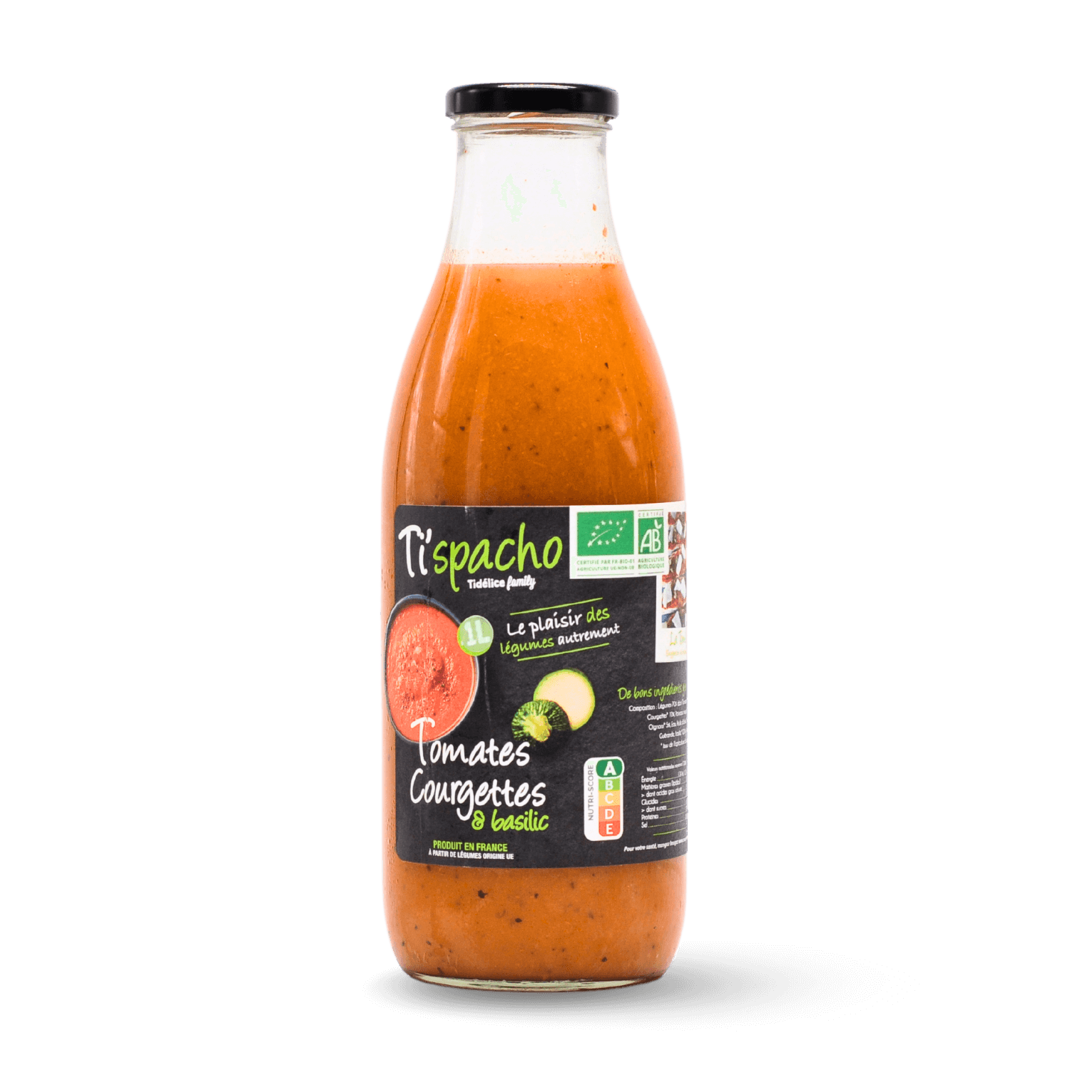Gaspacho basilic tomates courgettes