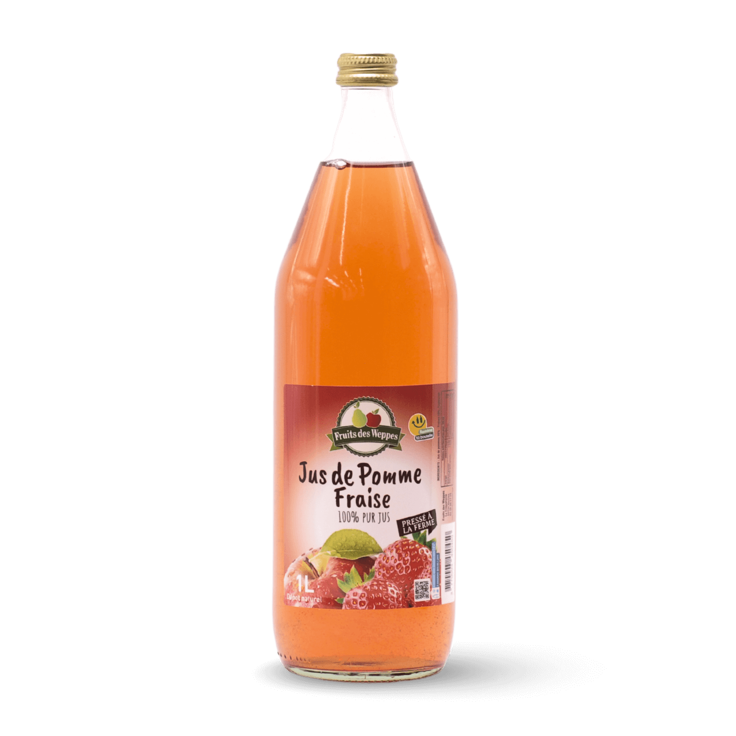 Jus de pomme fraise