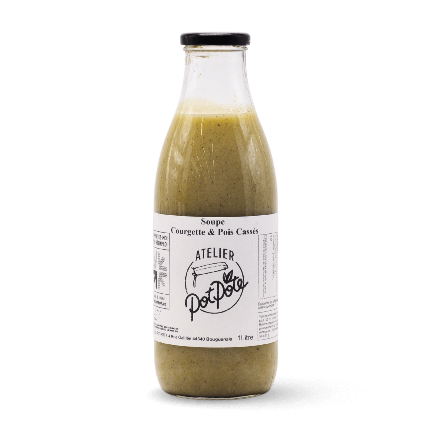 Soupe courgette & pois cassés