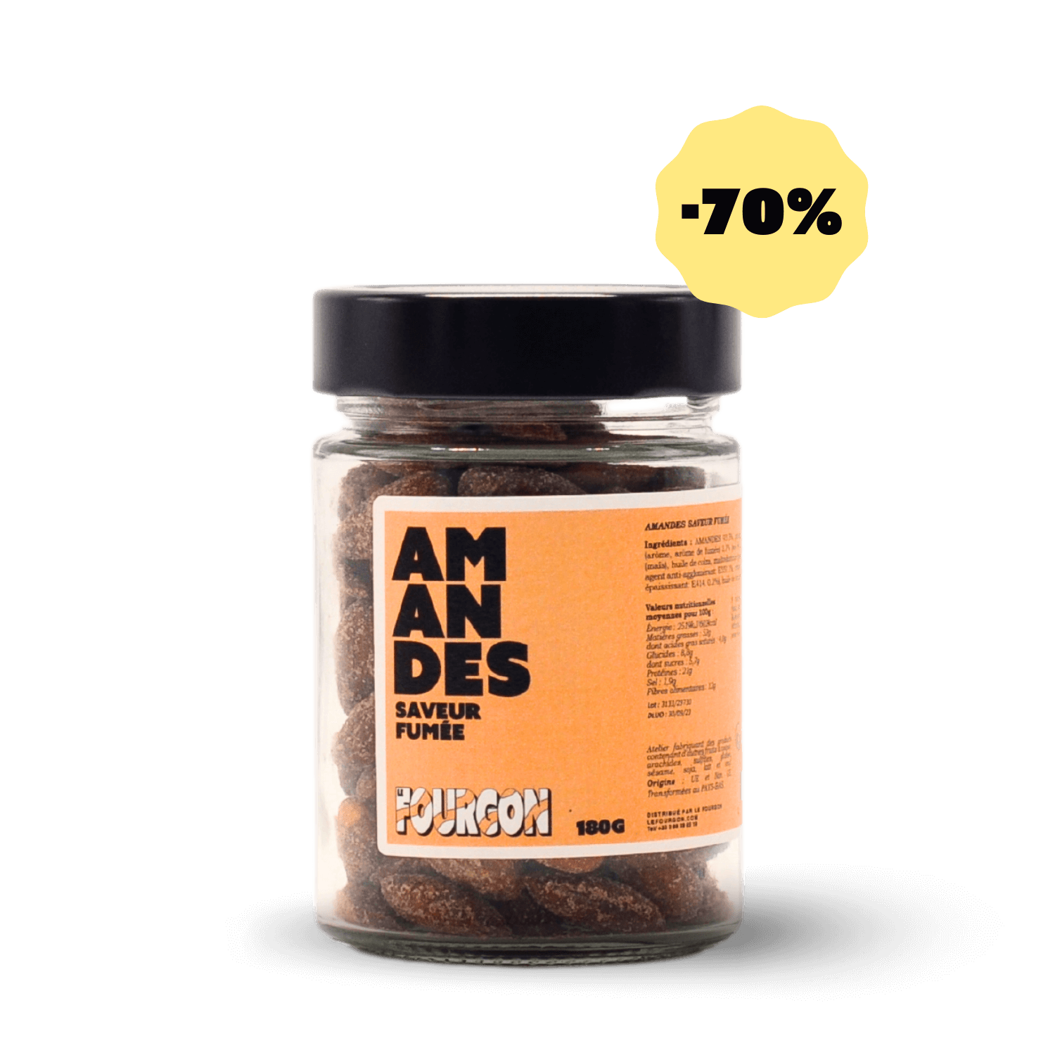 Amandes goût fumé DDM dépassée 31/03 -70%