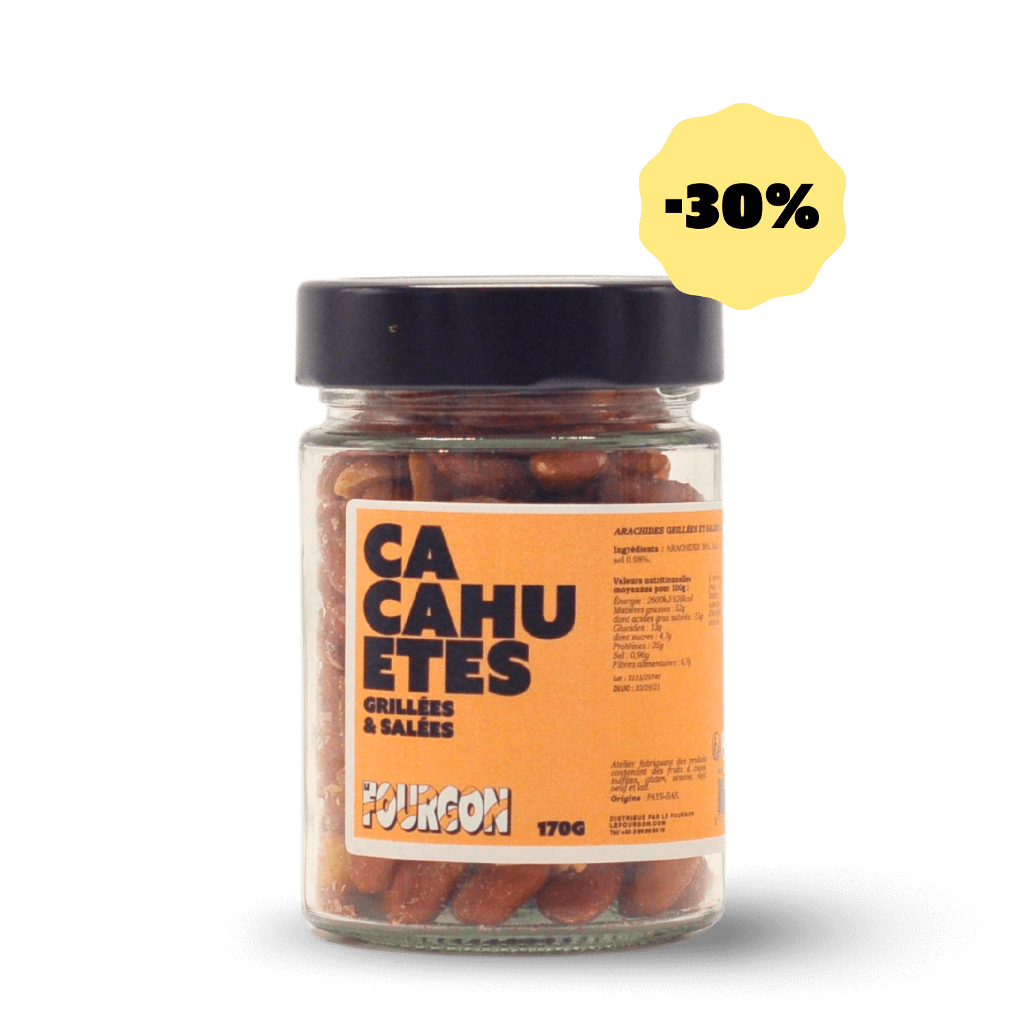 Cacahuètes grillées salées DDM 29/02 -50%