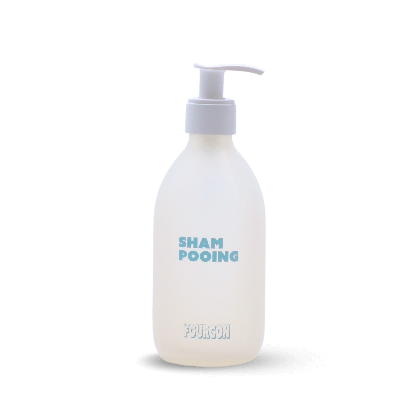 Flacon shampooing vide & rechargeable en verre protégé