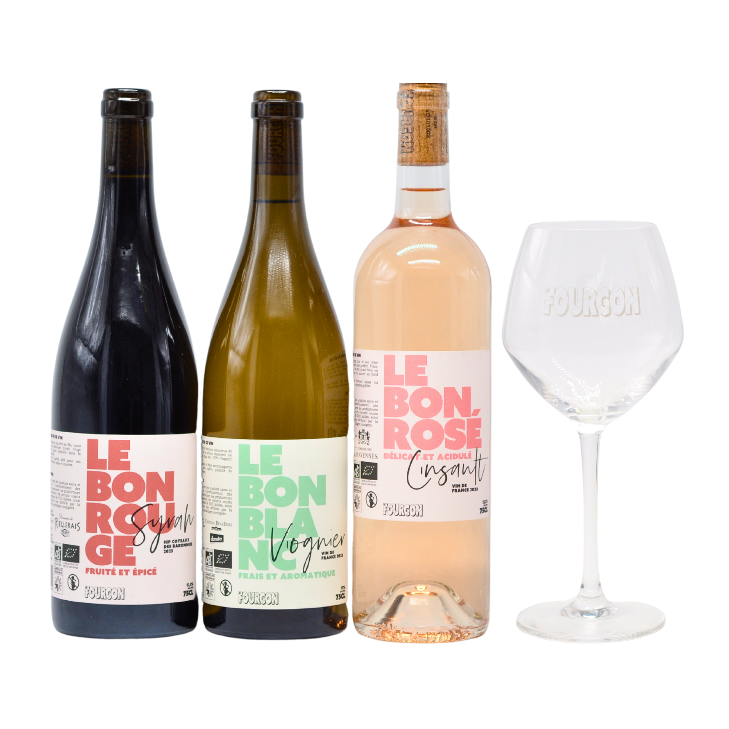 Pack Découverte Vins Le Fourgon + Verre de Dégustation offert