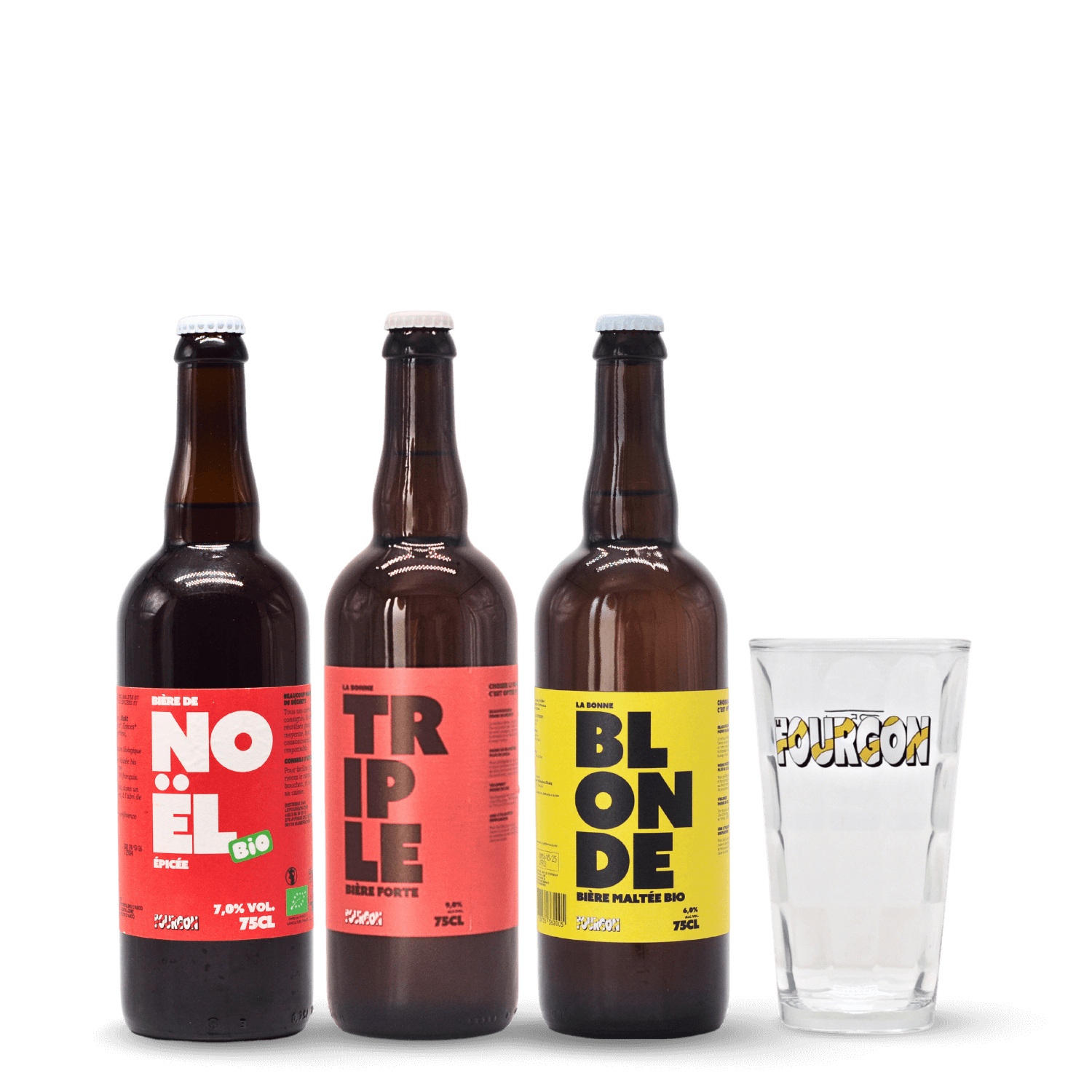 Pack Bonne Blonde, Triple et Noël + 1 verre offert