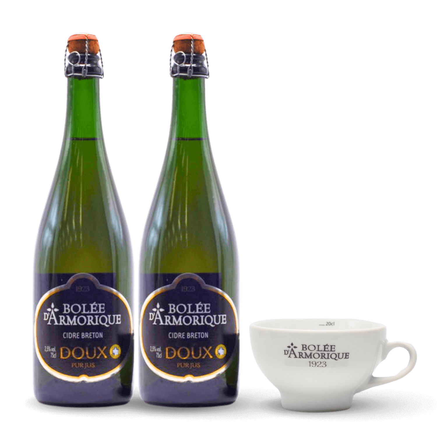 Pack x2 cidres doux Bolée d'Armorique + 1 bolée offerte