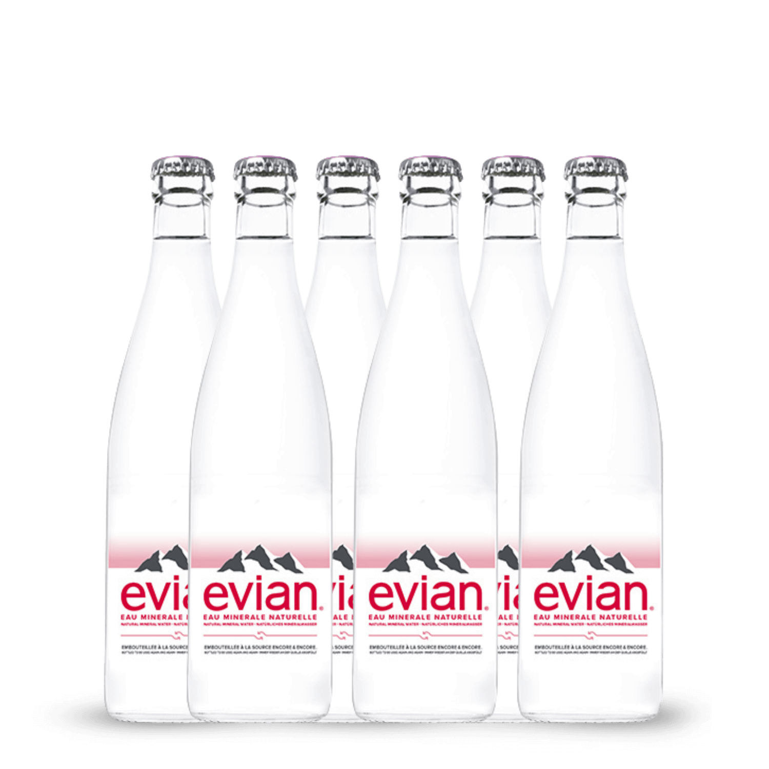 Evian eau plate