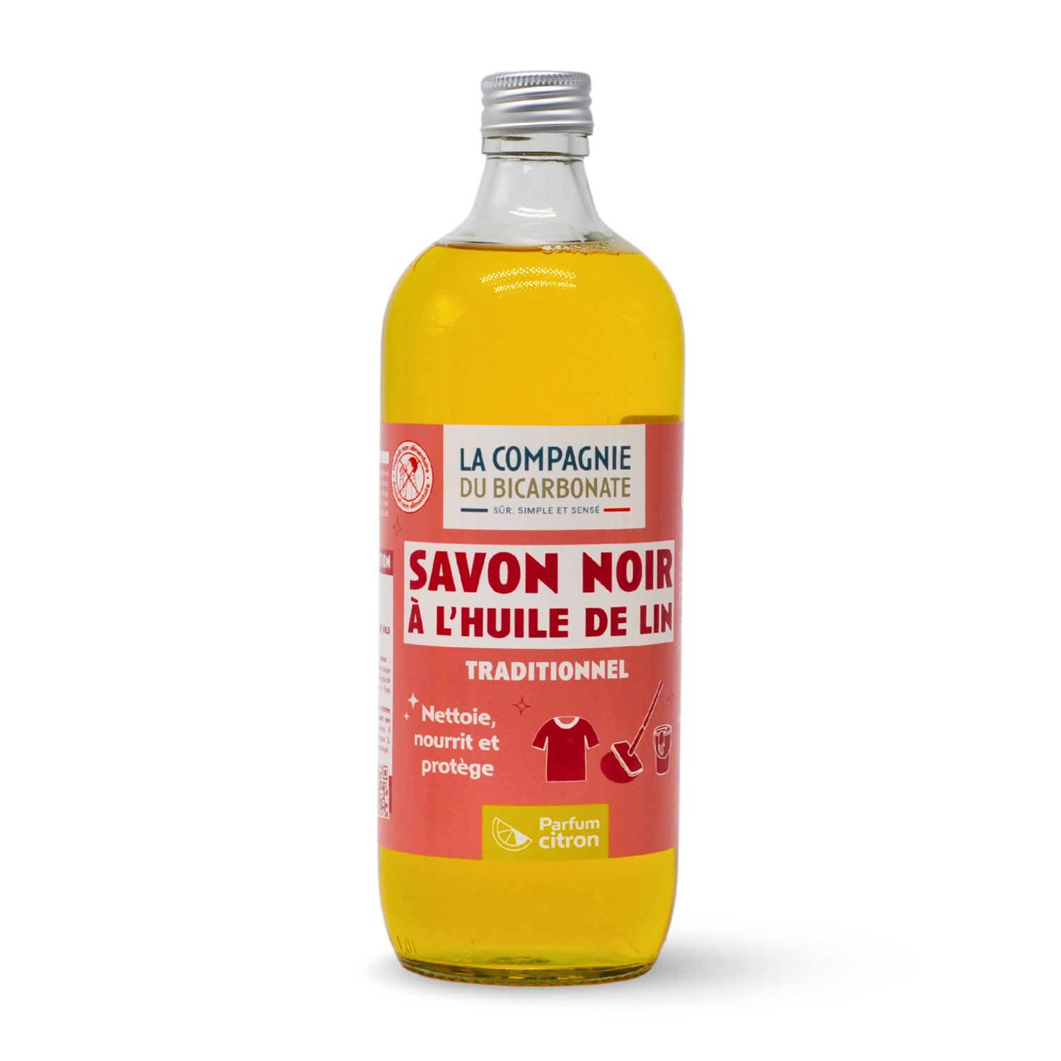 Savon noir à l'huile de lin au citron