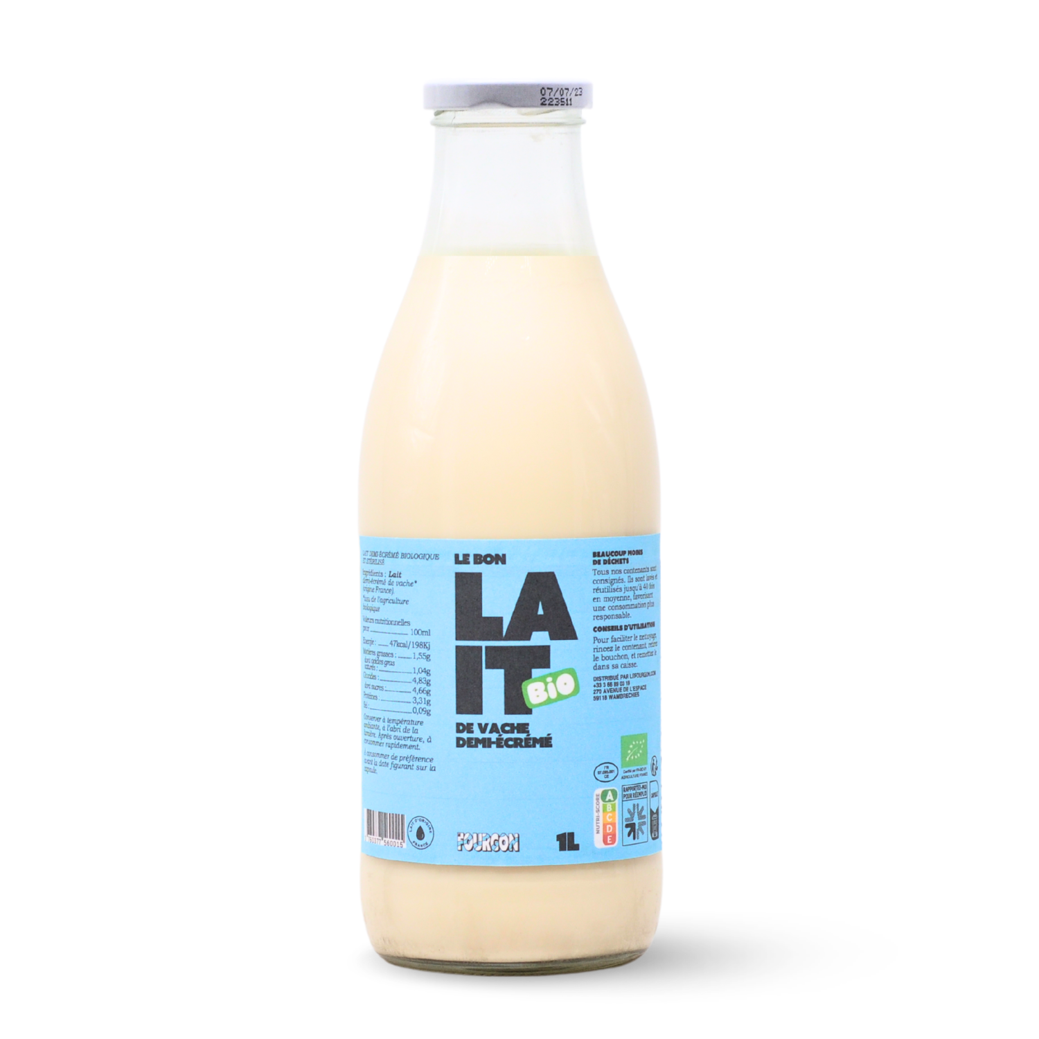 Lait Demi-écrémé Bio