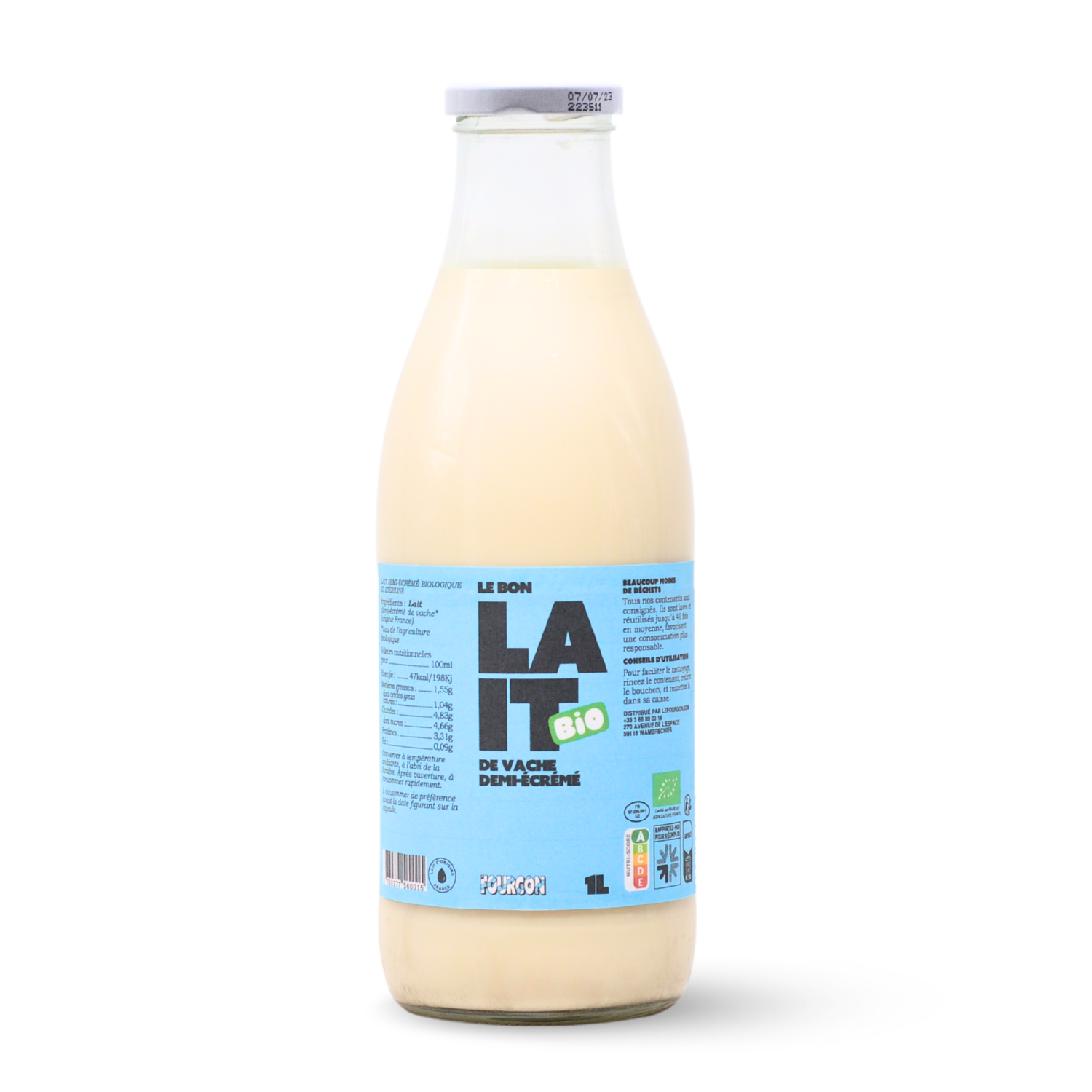 Lait Demi-écrémé Bio