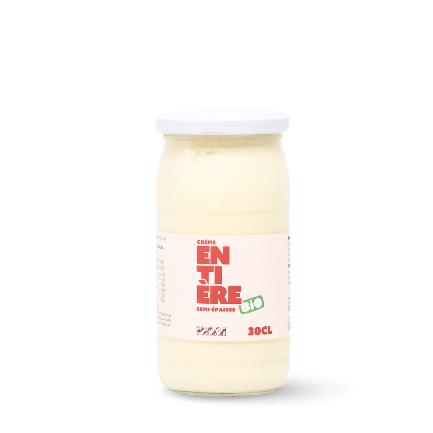 Crème entière semi-épaisse stérilisée 30% M.G