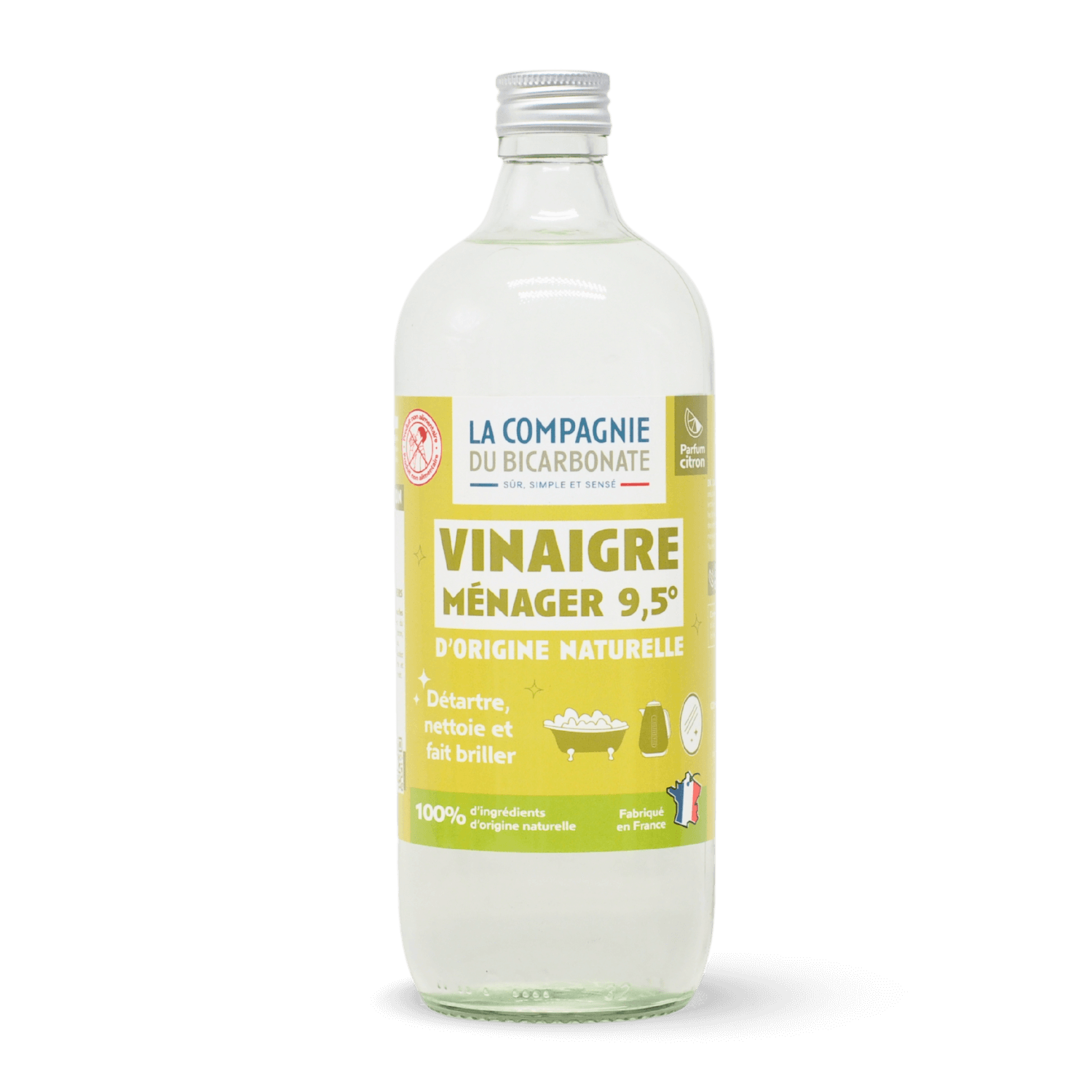 Vinaigre ménager 9,5 degrés au citron