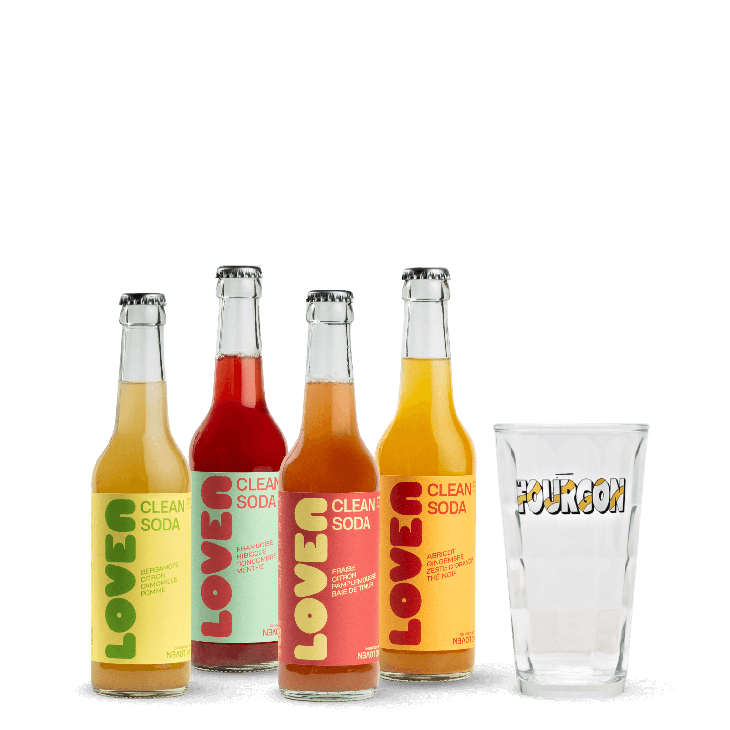 Pack Loven Clean Soda x4 + verre offert