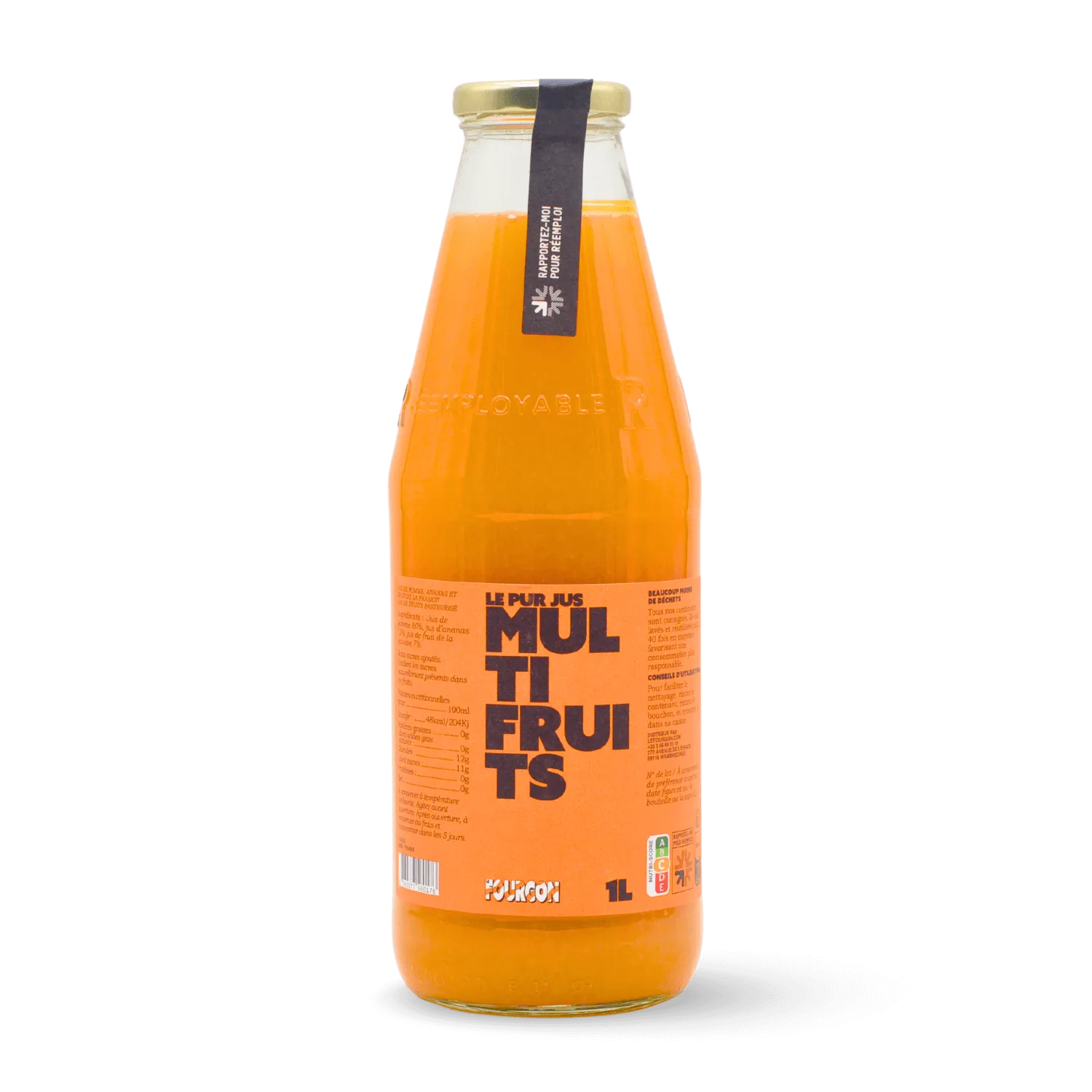 Pur jus multifruits (pomme, ananas, passion)