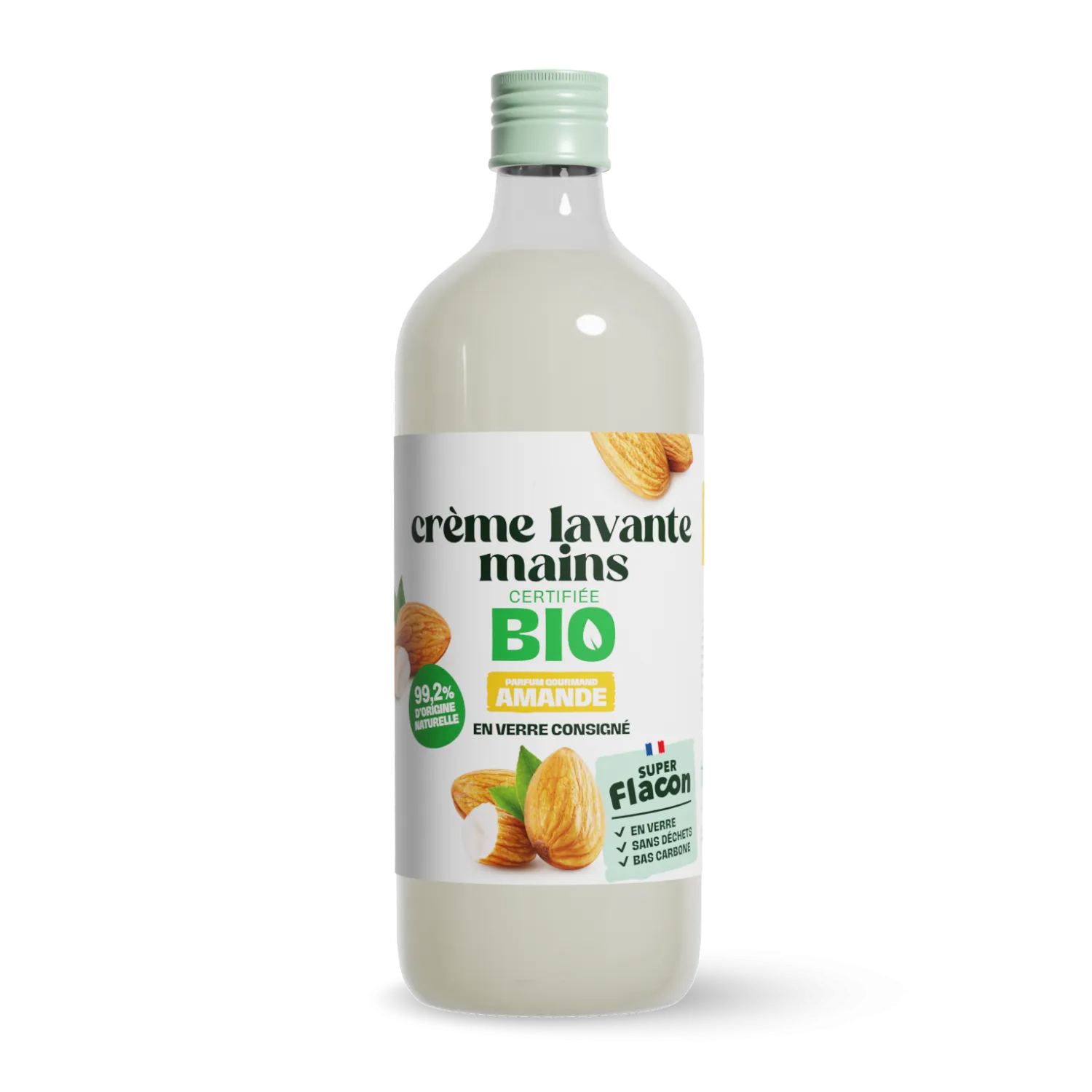 Crème lavante mains Amande - Nouvelle formule certifiée bio