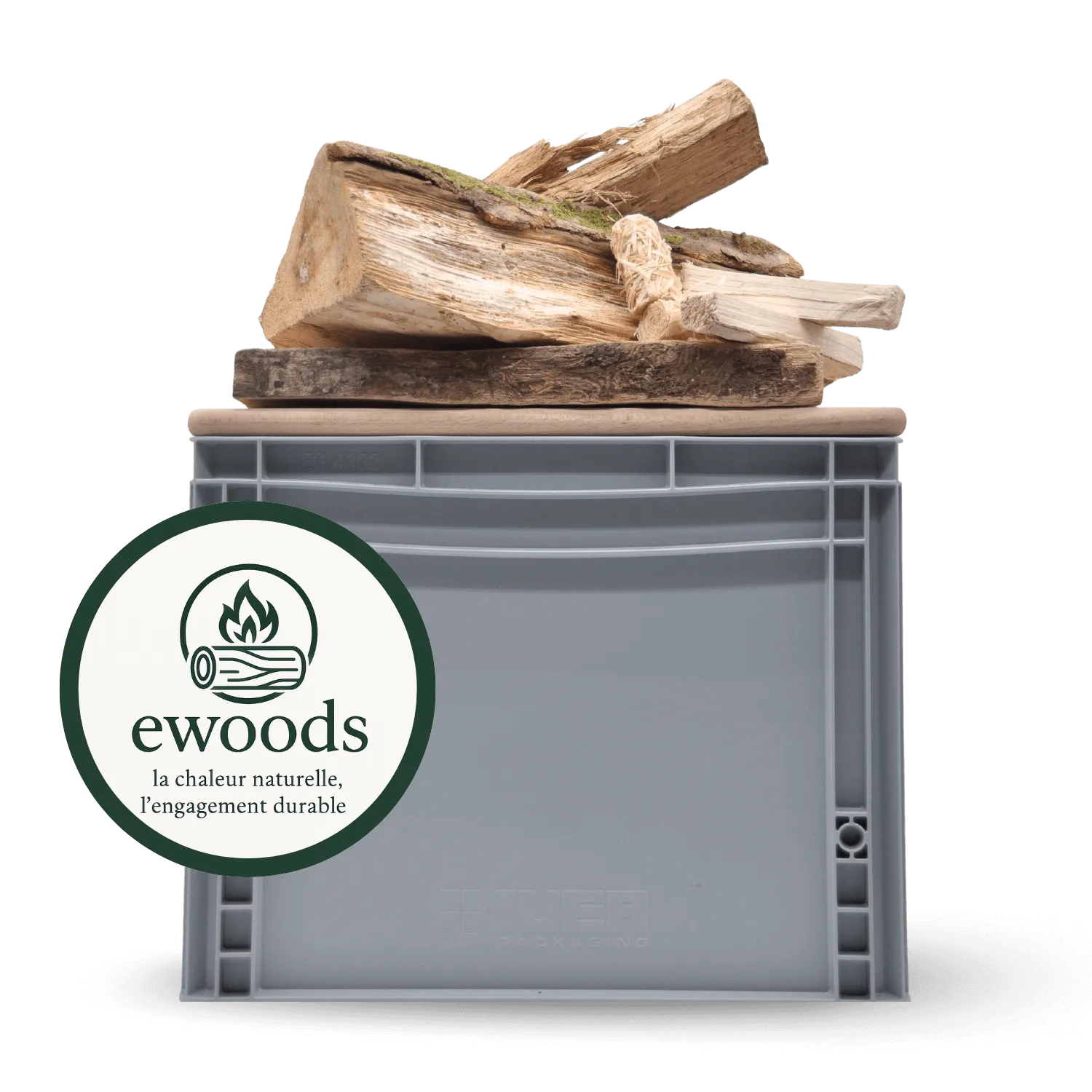 Bûches de chauffage prêtes à l'emploi L.30 cm (+ allumes-feu)