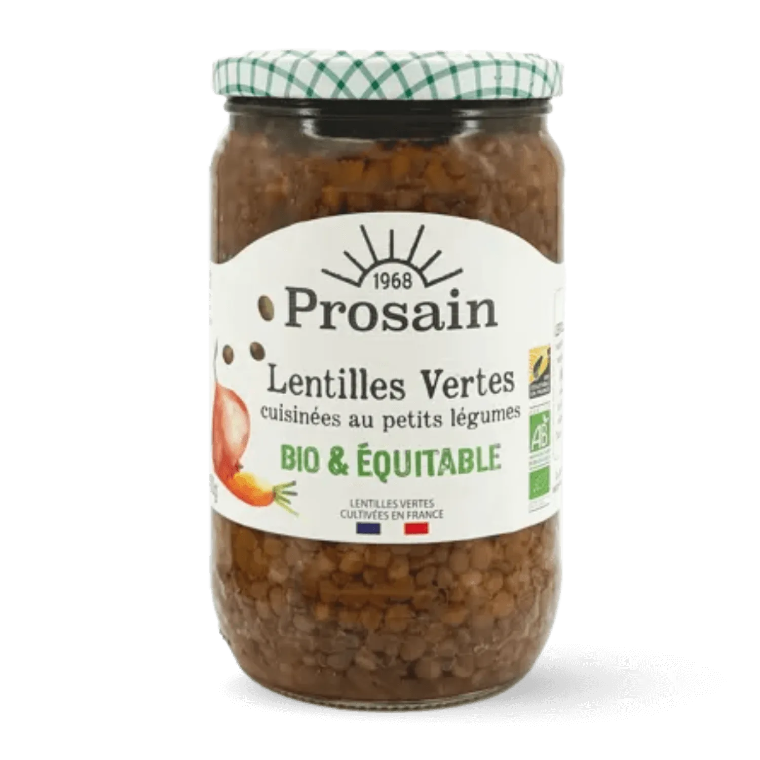 Lentilles vertes aux petits légumes